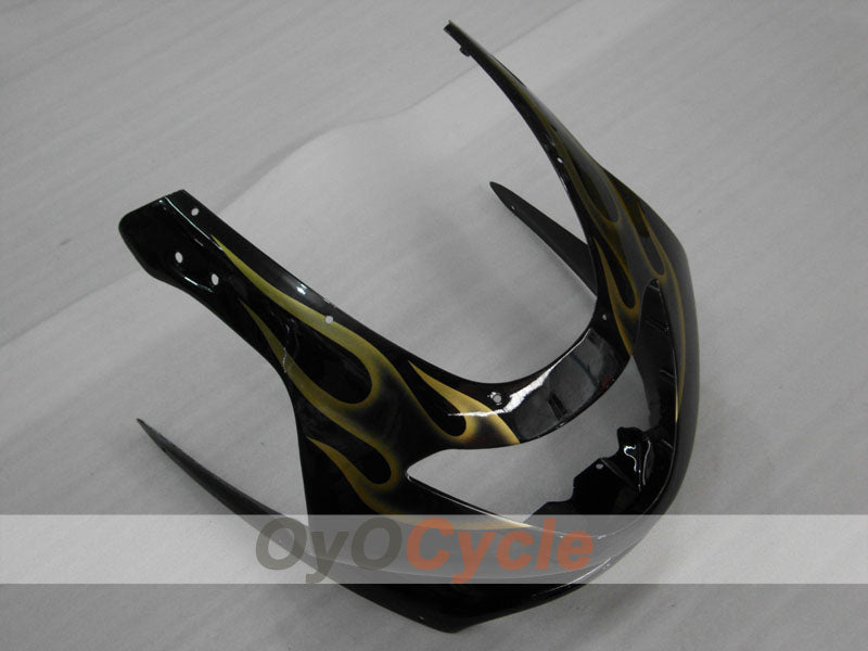 Kit de carénage à injection pour YZF600R 97-07 - Jaune, noir - Flamme #OYO87906425
