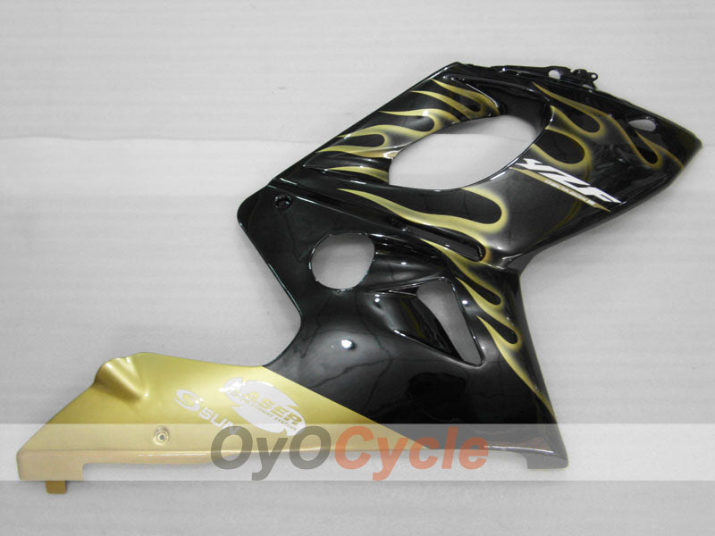 Kit de carénage à injection pour YZF600R 97-07 - Jaune, noir - Flamme #OYO87906425