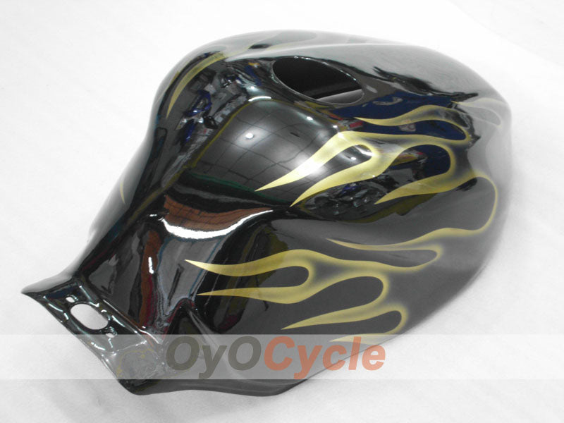 Kit de carénage à injection pour YZF600R 97-07 - Jaune, noir - Flamme #OYO87906425
