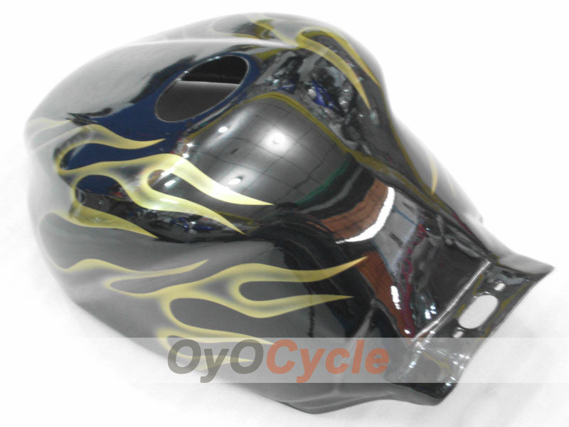 Kit de carénage à injection pour YZF600R 97-07 - Jaune, noir - Flamme #OYO87906425