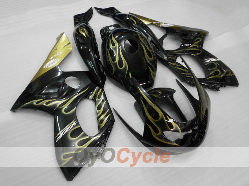 Kit de carénage à injection pour YZF600R 97-07 - Jaune, noir - Flamme #OYO87906425 Image principale du produit