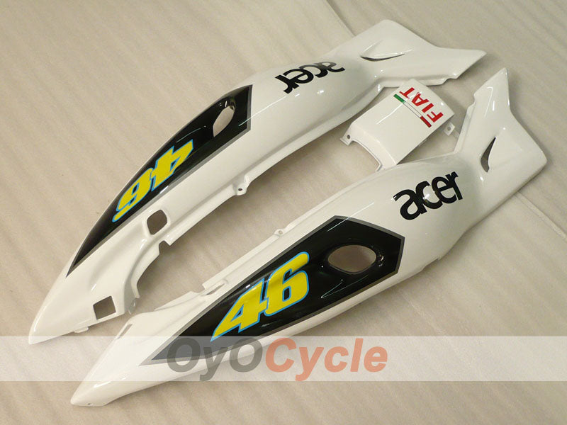 Kit de carénage à injection pour YZF600R 97-07 - Vert, blanc - FIAT #OYO87906427