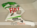Kit de carénage à injection pour YZF600R 97-07 - Vert, blanc - FIAT #OYO87906427