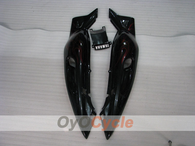 Kit de carénage à injection pour YZF600R 97-07 - Rouge, noir - Flamme #OYO87906428