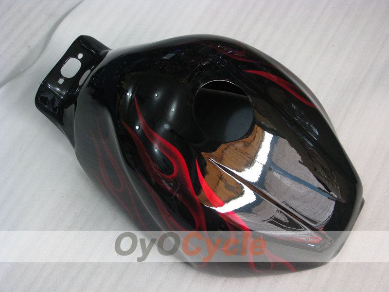 Kit de carénage à injection pour YZF600R 97-07 - Rouge, noir - Flamme #OYO87906428