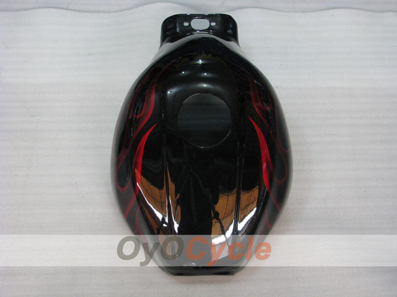 Kit de carénage à injection pour YZF600R 97-07 - Rouge, noir - Flamme #OYO87906428
