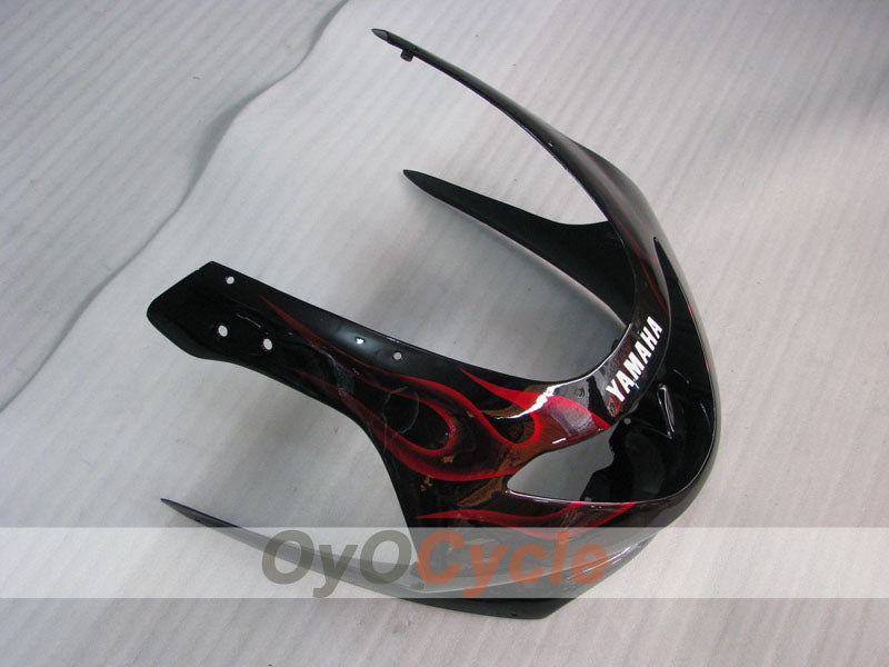 Kit de carénage à injection pour YZF600R 97-07 - Rouge, noir - Flamme #OYO87906428