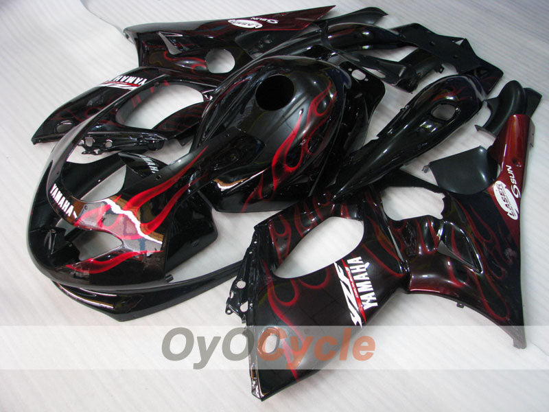 Kit de carénage à injection pour YZF600R 97-07 - Rouge, noir - Flamme #OYO87906428 Image principale du produit