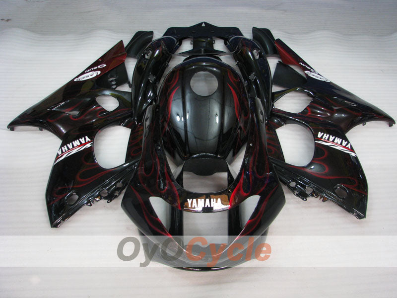 Kit de carénage à injection pour YZF600R 97-07 - Rouge, noir - Flamme #OYO87906428 Image secondaire du produit