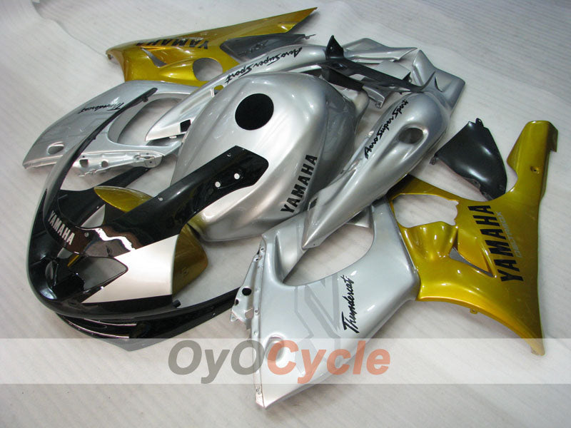Kit de carénage à injection pour YZF600R 97-07 - Jaune, argent - Style d'origine #OYO87906429