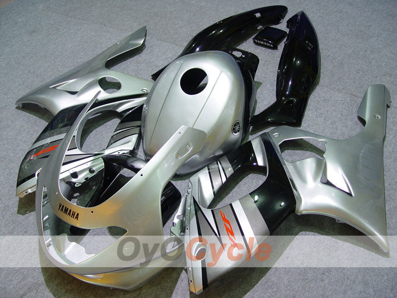 Kit de carénage à injection pour YZF600R 97-07 - Noir, argent - Style d'origine #OYO87906430