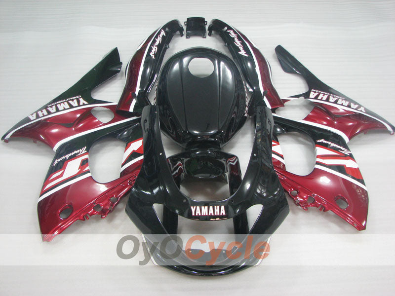 Kit de carénages à injection pour YZF600R 97-07 - couleur rouge vin, noir - style d’origine #OYO87906431