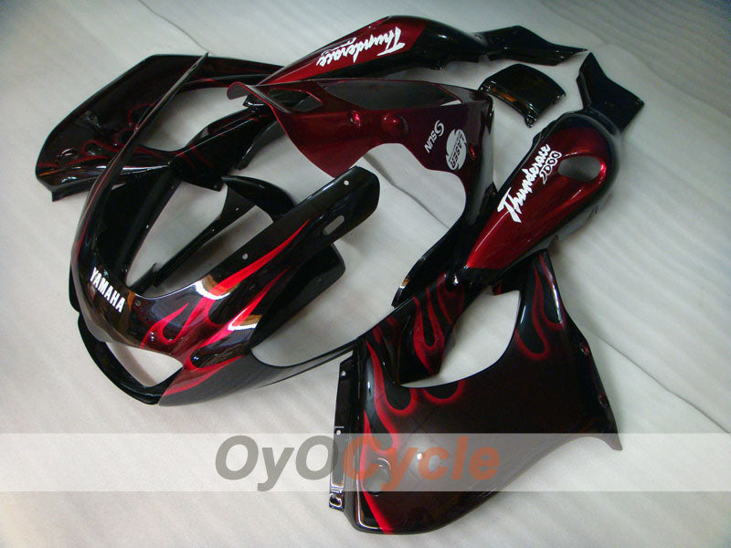 Kit de carénages pour YZF1000R 97-07 - rouge, noir - flamme #OYO87906436 Image principale du produit