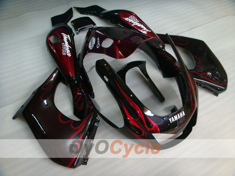 Kit de carénages pour YZF1000R 97-07 - rouge, noir - flamme #OYO87906436