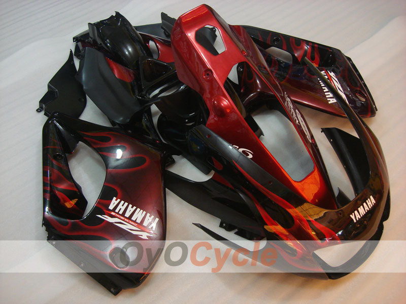 Kit de carénages pour YZF1000R 97-07 - rouge, noir - flamme #OYO87906440