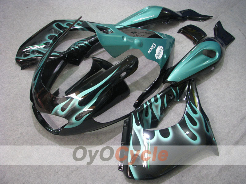 Kit de carénages pour YZF1000R 97-07 - Cyan, noir - Flamme #OYO87906449