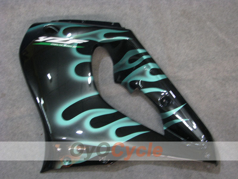 Kit de carénages pour YZF1000R 97-07 - Cyan, noir - Flamme #OYO87906449