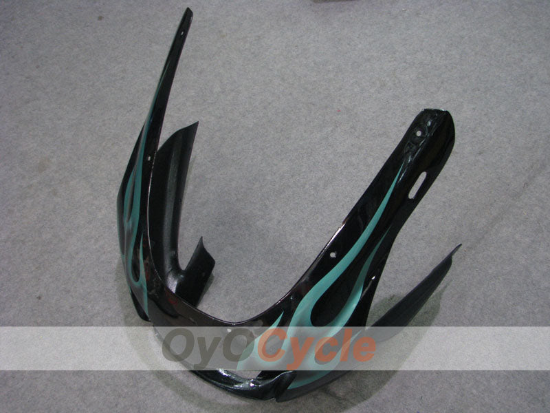 Kit de carénages pour YZF1000R 97-07 - Cyan, noir - Flamme #OYO87906449