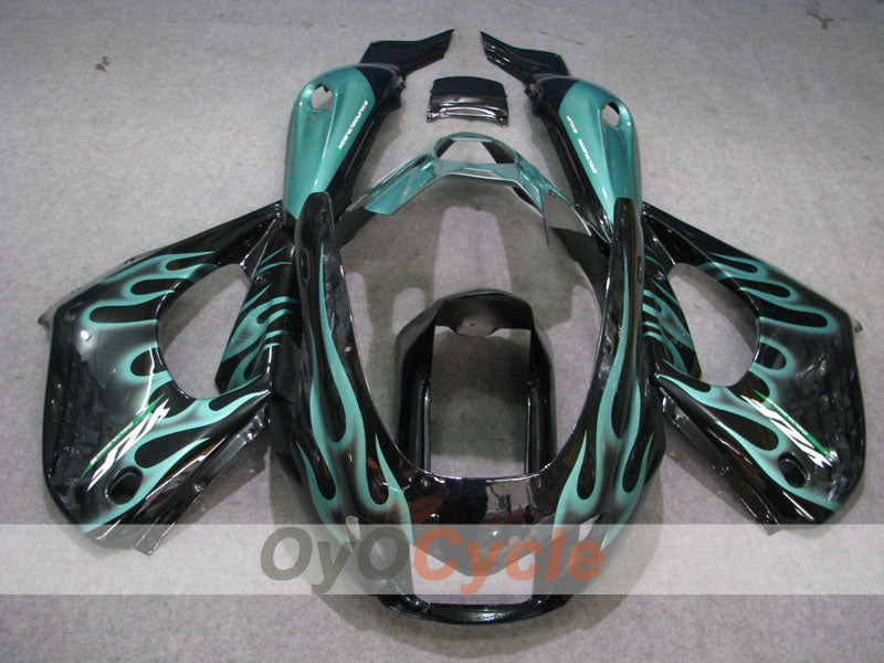 Kit de carénages pour YZF1000R 97-07 - Cyan, noir - Flamme #OYO87906449 Image secondaire du produit