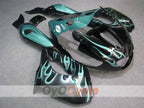 Kit de carénages pour YZF1000R 97-07 - Cyan, noir - Flamme #OYO87906449