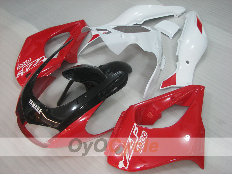 Kit de carénages pour YZF1000R 97-07 - Rouge, blanc, noir - Style d'origine #OYO87906454