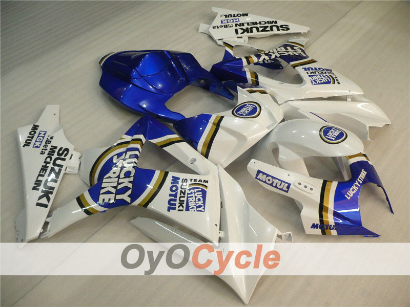 Kit de carénage à injection pour GSX R1000 07-08 - Bleu, Blanc - Lucky Strike, MOTUL #OYO87902104 Image principale du produit
