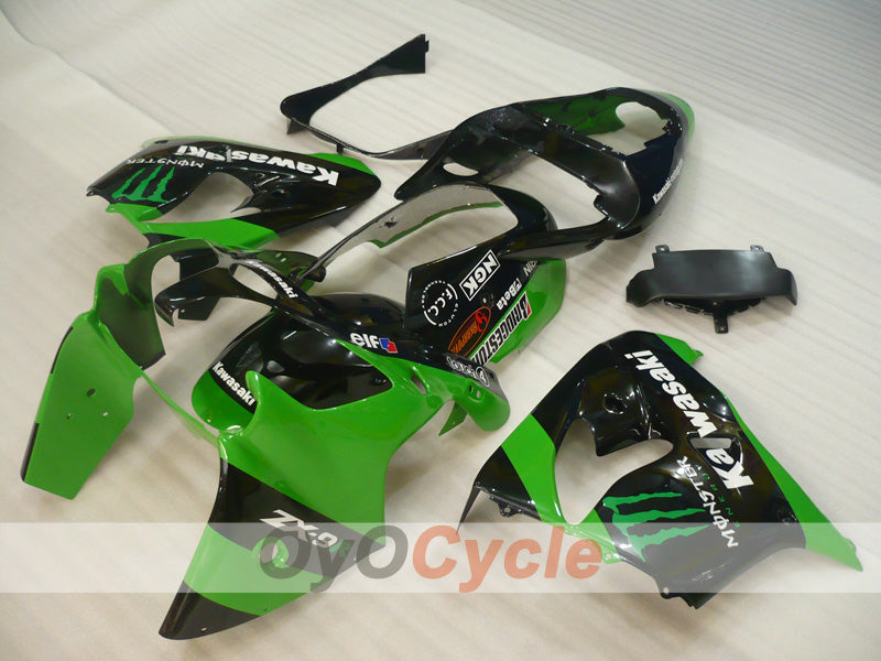 Kit de carénage pour NINJA ZX-9R 02-03 - Vert, Noir - Monster #OYO87903051