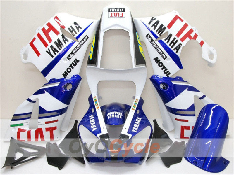 Kit de carénages injectés pour YZF-R1 00-01 - Bleu, blanc - FIAT, MOTUL #OYO87900761