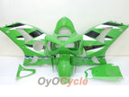 Kit de carénage injecté pour NINJA ZX-6R 03-04 - Vert, blanc - Style d'origine #OYO87901761