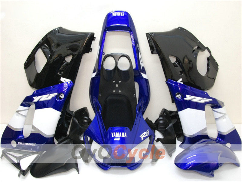 Kit de carénages à injection pour YZF-R6 98-02 - Bleu, noir - Style usine #OYO87900994