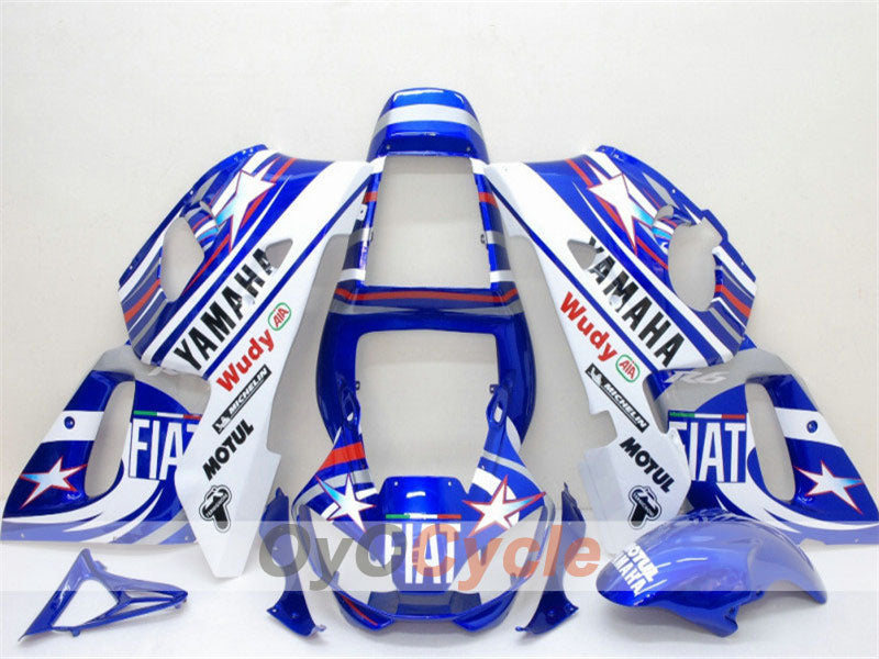Kit de carénages à injection pour YZF-R6 98-02 - Bleu, blanc - FIAT, MOTUL #OYO87900985