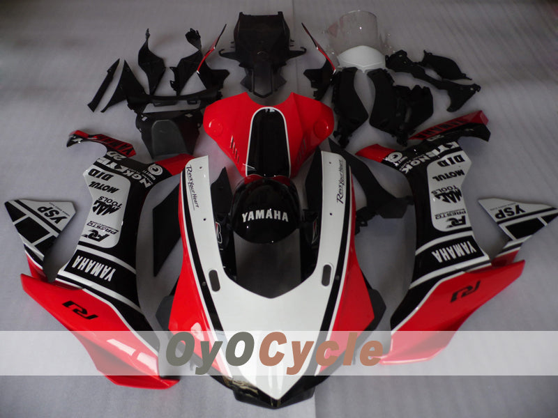 Kit de carénage injecté pour YZF-R1 15-19 - Rouge, Blanc - Style usine #OYO87914639
