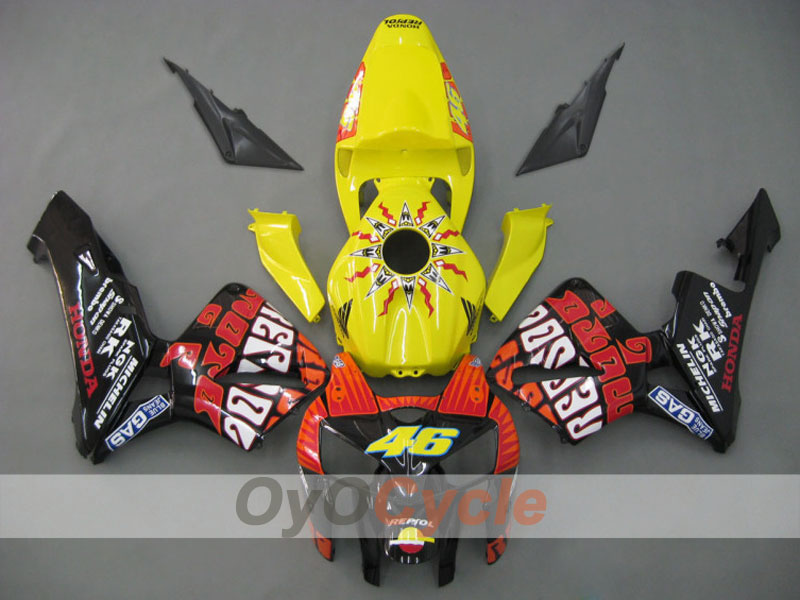 Kit de carénage à injection pour CBR600RR 05-06 - Jaune, noir - Rossi #OYO87900344