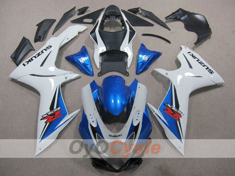 Kit de carénages à injection pour GSX R750 11-26 - Bleu, Blanc - Style usine #OYO87901467