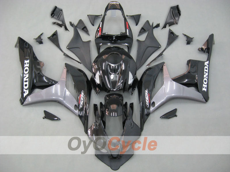 Kit de carénage injecté pour CBR600RR 07-08 - Noir, Gris - Style d'origine #OYO87900420 Image principale du produit
