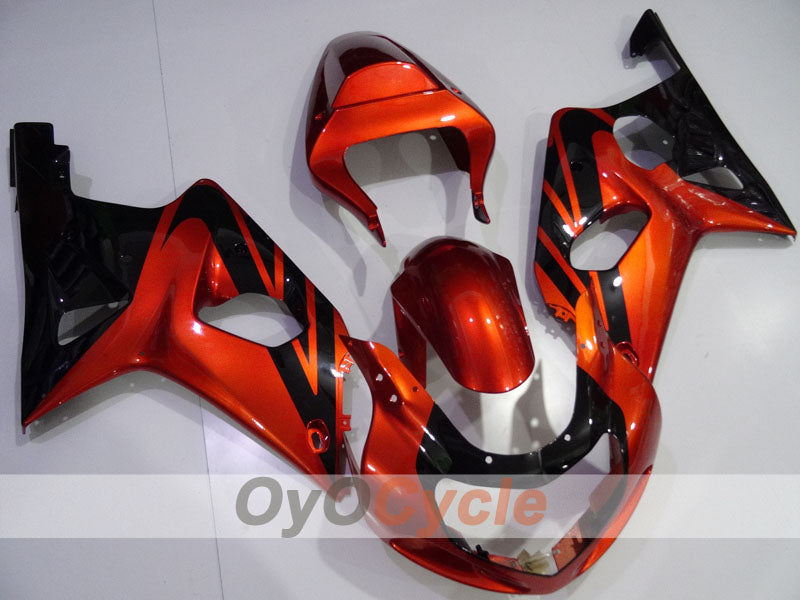 Kit de carénage injecté pour GSX R600 01-03 - Orange, Noir - Style d'usine #OYO87901101