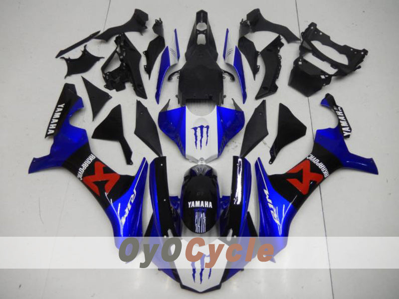 Kit de carénage injecté pour YZF-R1 15-19 - Bleu, Blanc, Noir - Monster #OYO87914649