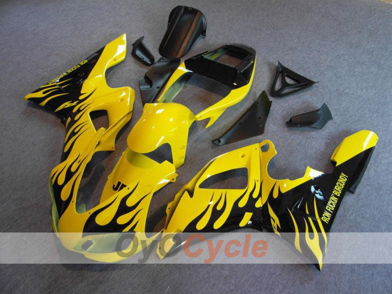 Kit de carénage à injection pour YZF-R1 98-99 - Jaune, Noir - Flame #OYO87900742