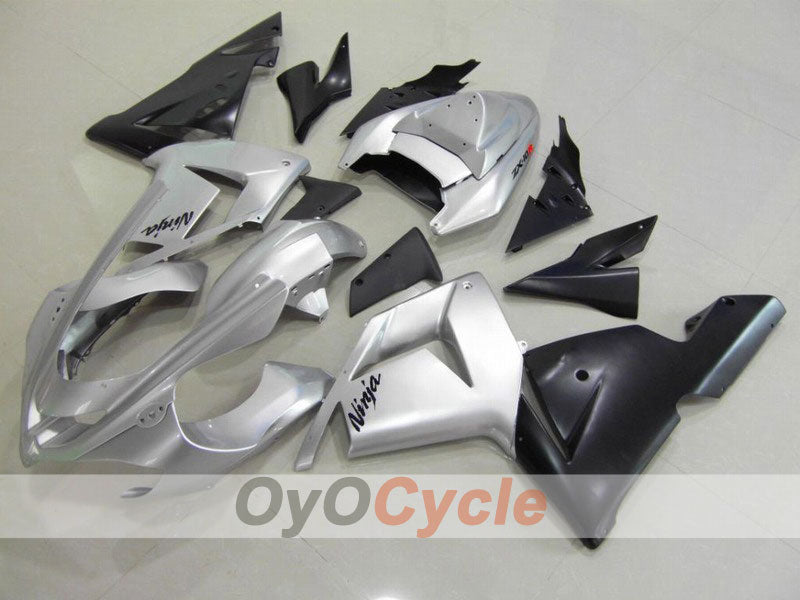 Kit de carénage injecté pour NINJA ZX-10R 04-05 - Noir, argent - Style usine #OYO87901532