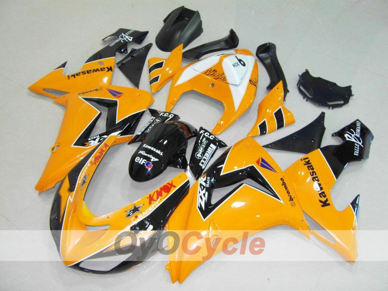 Kit de carénage à injection pour NINJA ZX-10R 06-07 - Orange, Noir - Style d'origine #OYO87901593