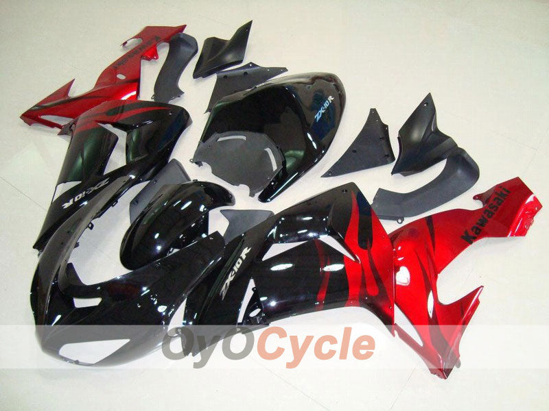 Kit de carénage à injection pour NINJA ZX-10R 06-07 - Rouge, Noir - Flame #OYO87901619