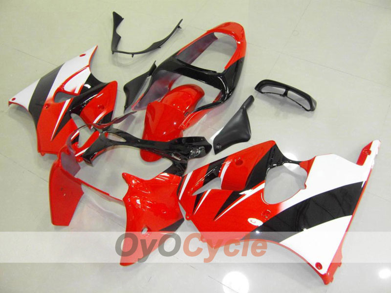 Kit de carénage à injection pour NINJA ZX-6R 00-02 - Rouge, noir - Style d'origine #OYO87901707