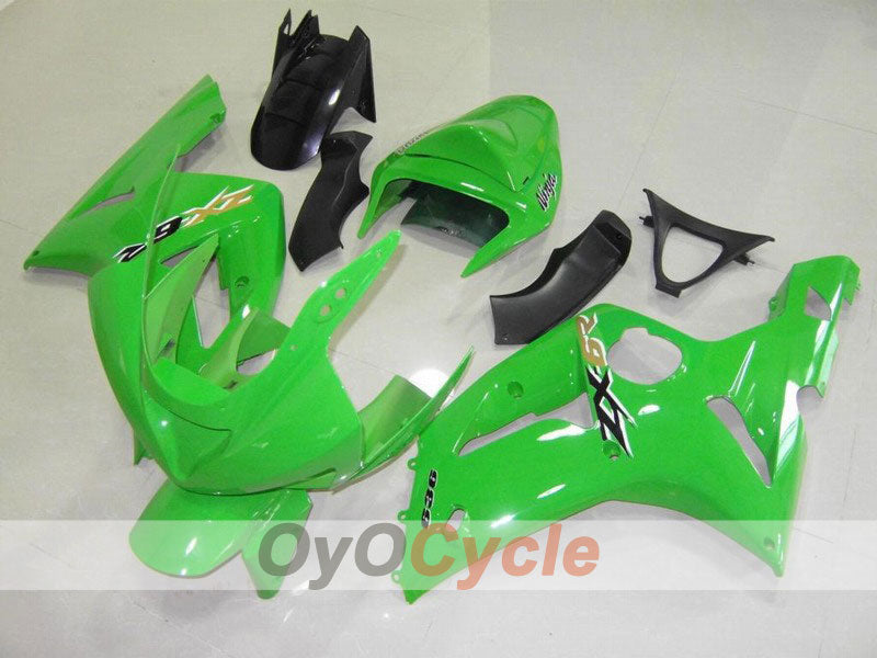 Kit de carénage à injection pour NINJA ZX-6R 03-04 - Vert, noir - Style d'origine #OYO87901783
