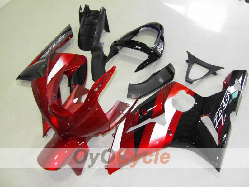 Kit de carénage à injection pour NINJA ZX-6R 03-04 - Rouge, noir - Style d'origine #OYO87901789
