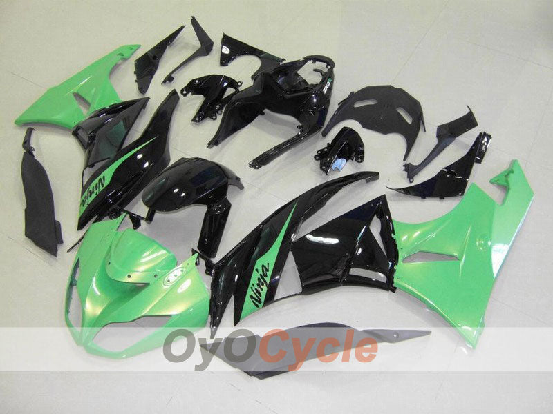 Kit de carénage à injection pour NINJA ZX-6R 09-12 - Vert, Noir - Style d’origine #OYO87901985