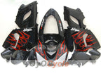 Kit de carénages injectés pour NINJA ZX-6R 05-06 - Rouge, Noir - Flame #OYO87901865