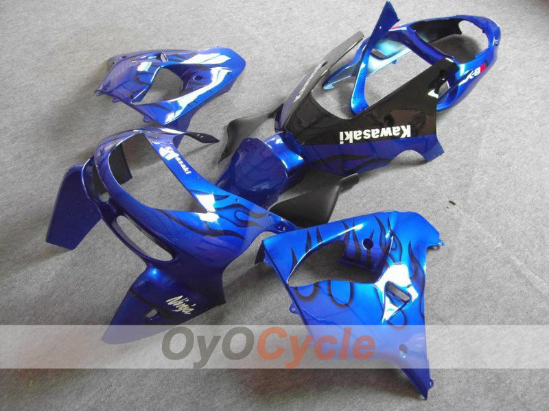 Kit de carénage pour NINJA ZX-9R 98-99 - Bleu, noir - Flamme #OYO87903013